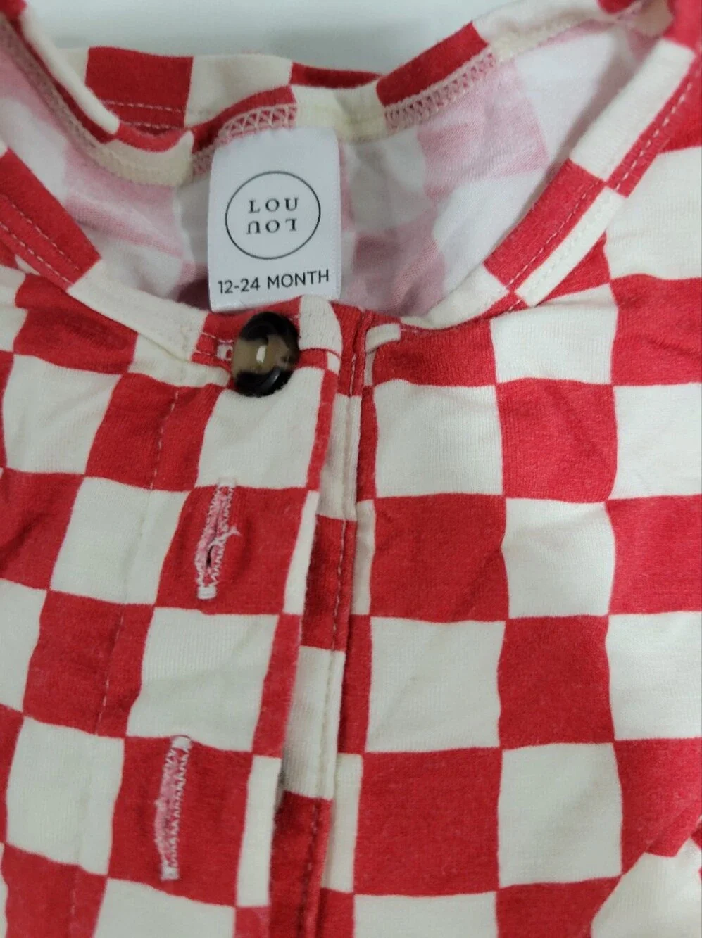 Lou Lou & Company Red and White Checker